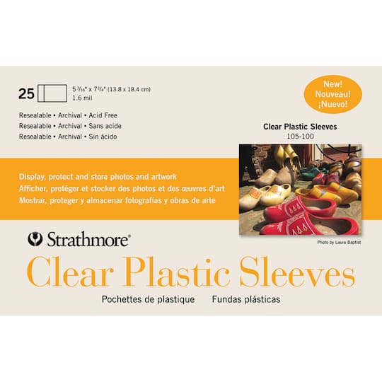 Strathmore&#xAE; Clear Plastic Sleeves, 5.438&#x22; x 7.25&#x22;